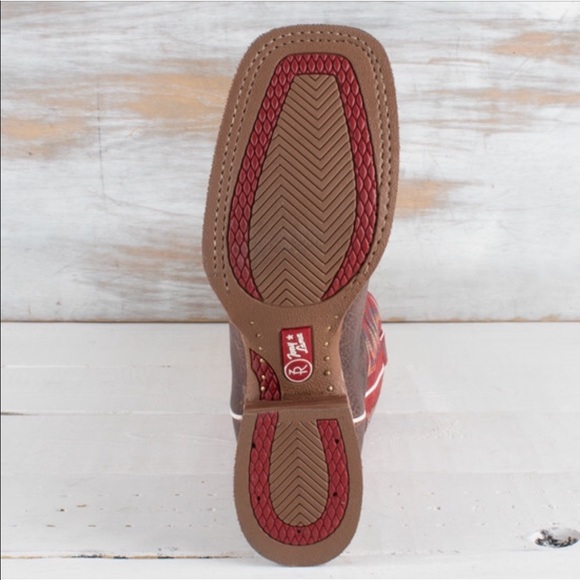 Tony Lama Cowboy Distressed Leather Boots - Picture 3 of 5